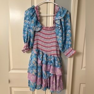 Hazel + Olive Floral Ruffle Tiered Mini Dress (Size M)